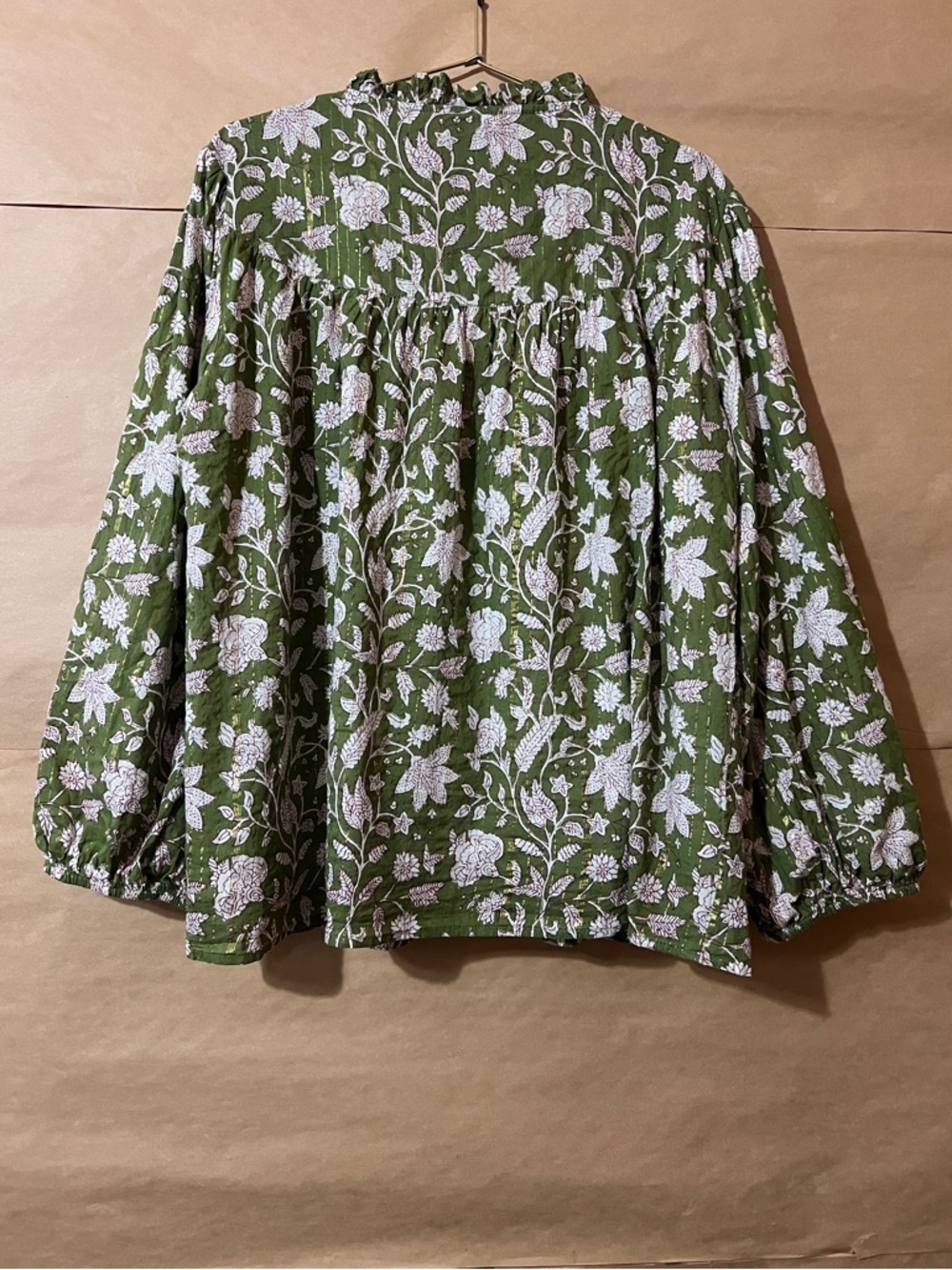 CLARA Olive Green Floral Maxi Skirt - Picture 7 of 15